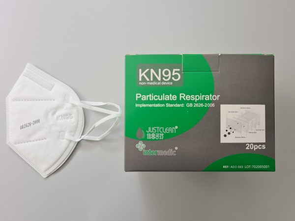 Atemschutzmaske KN95 / (vergl. FFP2); gerade Form